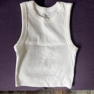 Abercrombie & Fitch White Crew Tank